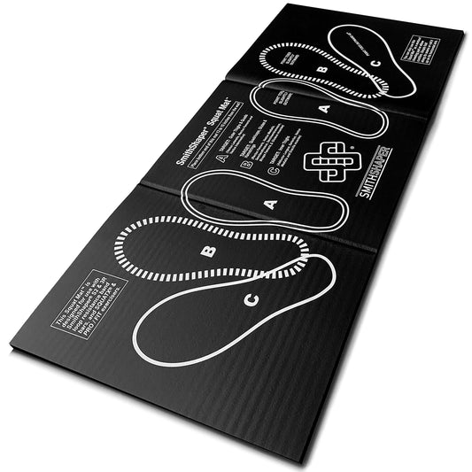 SmithShaper Squat Mat Knee Mat - 30.75" Length -Squats Leg Muscle Targeting - Folds to 1-inch Thick Exercise Kneeling Mat - Ab Rollouts - Knee Pushups Pad - NBR Black